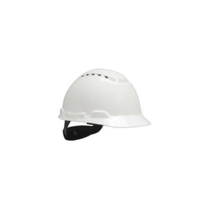 3M™ Hard Hat with Uvicator H-701V-UV, Vented, White, 4-Point Ratchet Suspension