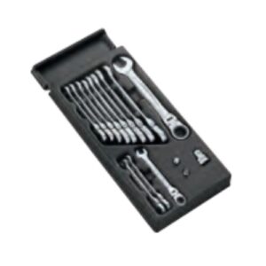 MOD.467BFJ12 12-piece module of hinged combination wrenches and adaptors