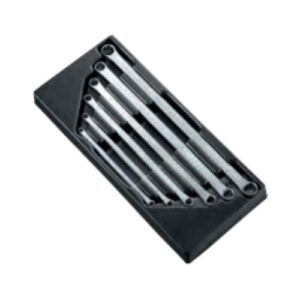 MOD.59LJ6 6-piece metric long double ended ring wrenches in thermoformed tray