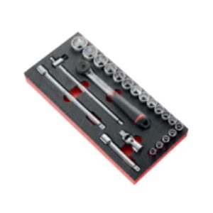 MODM.S161-212U  22-piece 1/2" metric 12-point socket  foam module