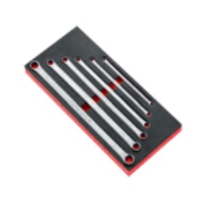 MODM.59LJ6 6-piece straight offset-ring wrenches in foam module
