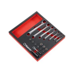 MODM.SPL Metric 1/4"-3/8" sockets - wrenches in foam module