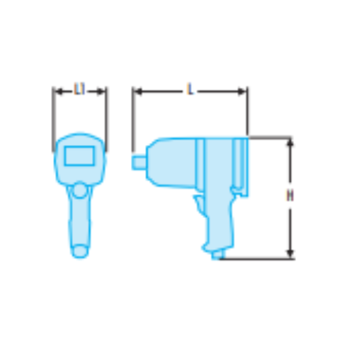 1" straight impact wrench - long anvil - high performance - Image 2