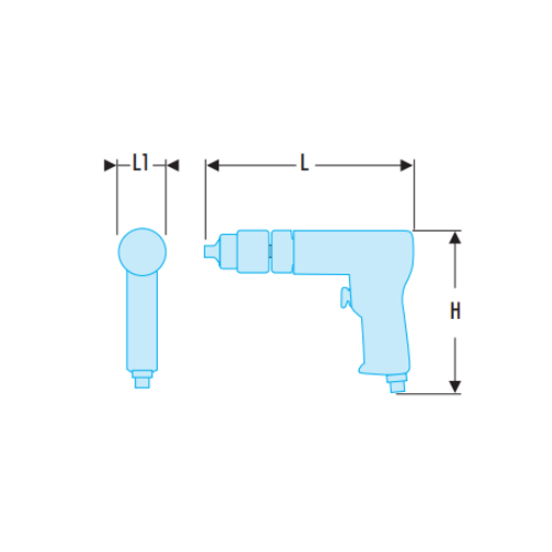 Reversible pneumatic drill 6 mm - Image 2