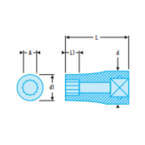 J.S - 3/8" Spline sockets - Image 2