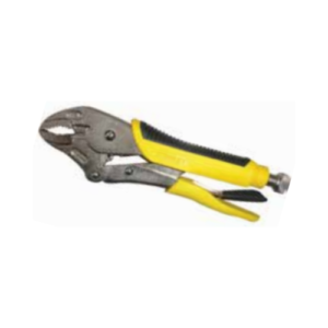 Locking plier - curved jaw