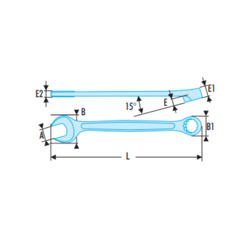 440F - Inch combination wrenches - FLUO - Image 2