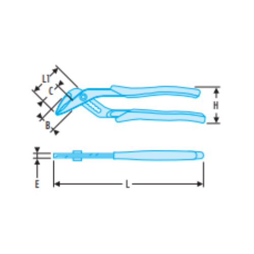 181A - Locking twin slip-joint multigrip pliers - FLUO - Image 2