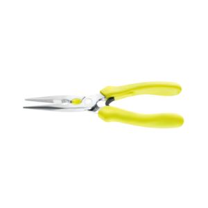 Long-reach half-round nose pliers with offcut retainer - FLUO