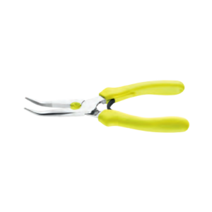 Long-reach half-round nose pliers with offcut retainer
