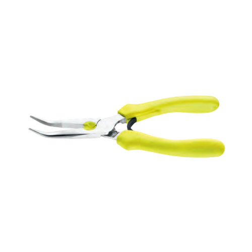 Long-reach half-round nose pliers with offcut retainer