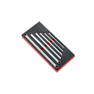 MOD.59L - Sets of metric and inch angled offset-ring wrenches in foam and thermoformed trays