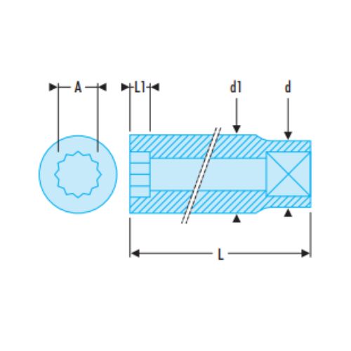 JB - 3/8" inch 12-point sockets - Image 2