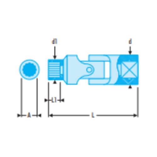 R.F - 1/4" drive hinged 12-point sockets - Image 2