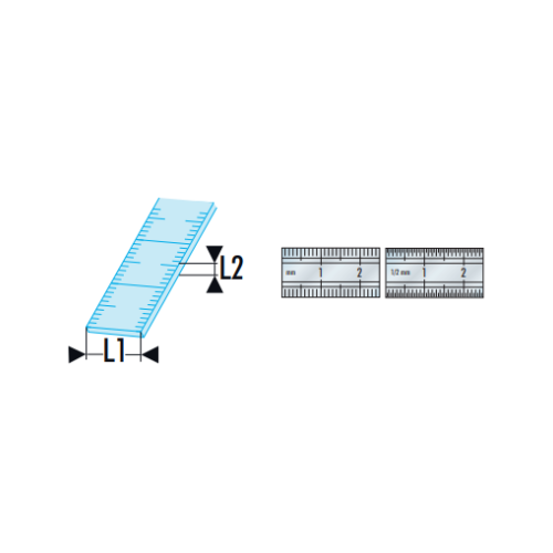 DELA.1051 - Stainless steel rules - 2 sides - FLUO - Image 2