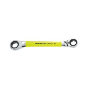65F - Metric 15° hinged ratchet ring wrenches - FLUO