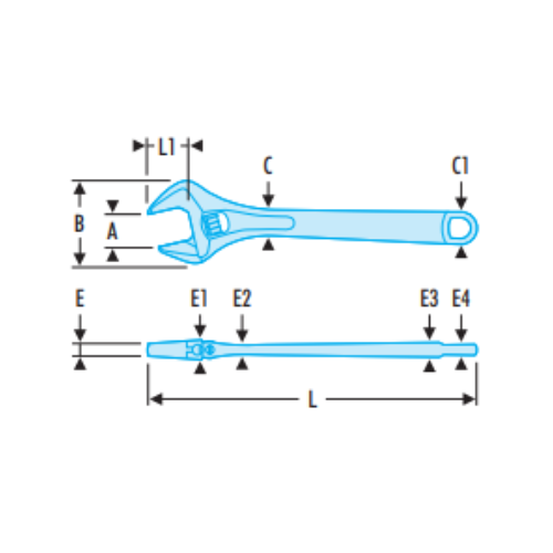 113A.CF - Chromed adjustable wrenches - FLUO - Image 2