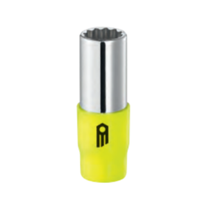 R.ELF - 1/4" long-reach metric  12-point sockets - FLUO