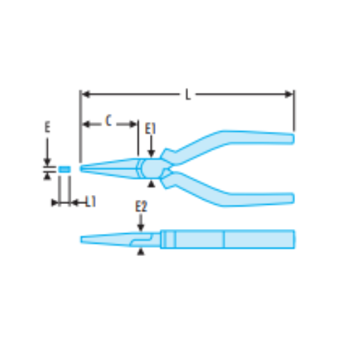 1,000 Volt insulated flat nose plier - RFID - Image 2