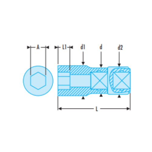 S.HLA - 1/2" long-reach metric 6-point sockets - RFID - Image 2