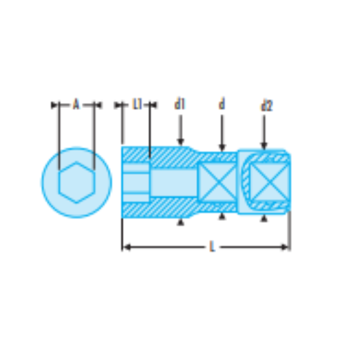 J.LA - 3/8" long-reach metric 12-point sockets - RFID - Image 2
