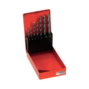 223.SJ7 Set of 7 short drill bits for straight chucks