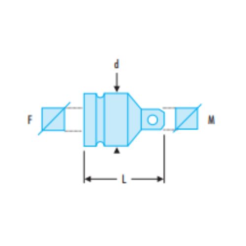 NS.232B 1/2" to 3/4" impact coupler - Image 2