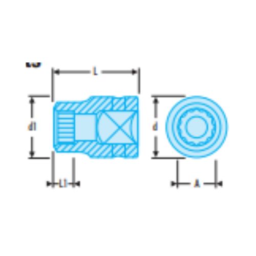 NKD.A - 3/4" drive metric 12-point impact sockets - NKD.42A - Image 2