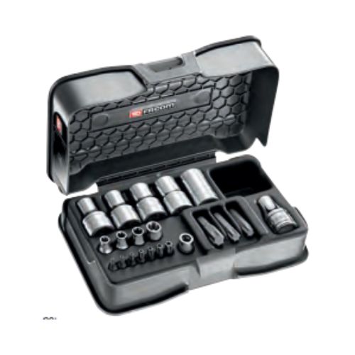 RSX.19B 21-piece set of 1/4" and 1/2" Torx® sockets and bits