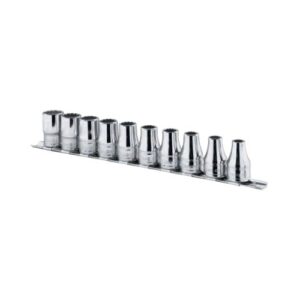 Sets of 3/8" sockets in metallic rack - JL.40E