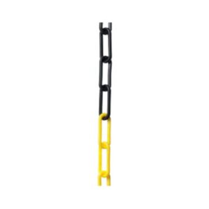 EV.CH Safety zone marker chain - black and  yellow links