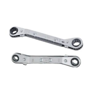 Offset Reversible Ratcheting Double Box Wrenches