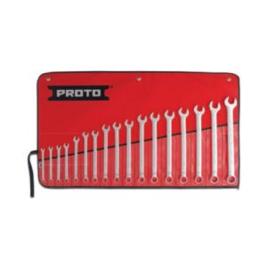 J1200RM-T500 17 Piece Full Polish Metric Combination Wrench Set - 12 Point