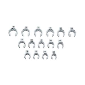 J53000CFFN 1/2" Drive 15 Piece Flare Nut Crowfoot Wrench Set - 12 Point