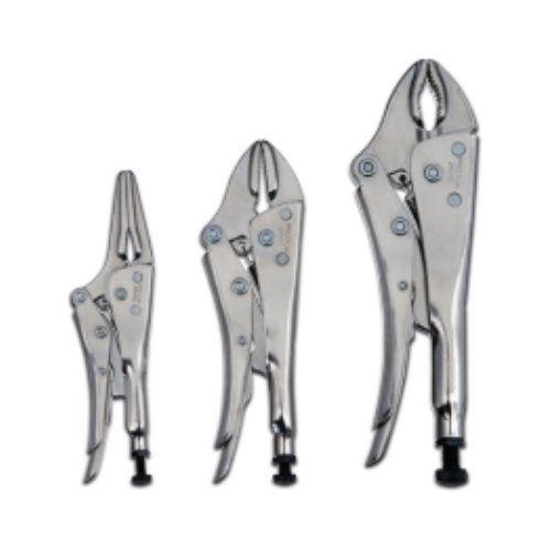 J299NC 3 Piece Locking Pliers Set - Nickel Chrome