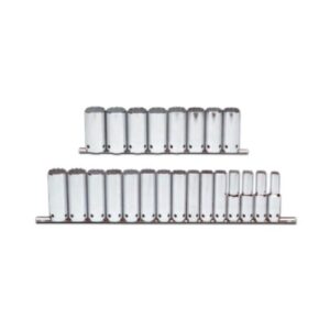 J54201-TT 1/2" Drive 23 Piece Metric Deep Socket Set - 12 Point