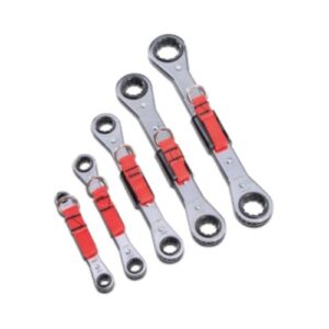 J1190A-TT 5 Piece Double Box Ratcheting Wrench Set - 6 & 12 Point