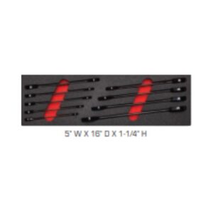 JSCR-9SF 9 Piece Non-Reversible Ratcheting Combination Wrench Set - Black Chrome - Spline