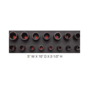 J74114K 1/2" Drive 15 Piece Deep Impact Socket Set - Black Oxide - 6 Point