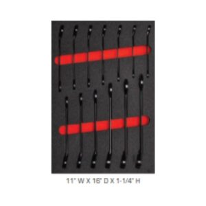 JSCVM-13SK 13 Piece Reversible Ratcheting Combination Wrench Set - Black Oxide - Spline