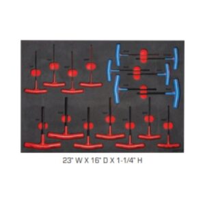 J4970K 17 Piece T-Handle Hex Key Set