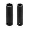 3/8" Drive Deep Thin Wall Impact Sockets - 6 Point
