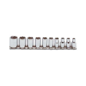J47106 1/4" Drive 10 Piece Sockets Sets - 6 Point