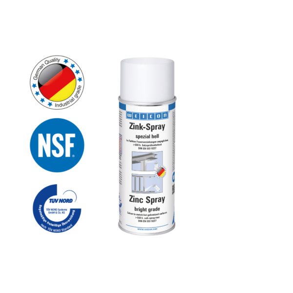 Weicon Galvanizing Spray 400ml – zinc-rich coating for metal corrosion protection