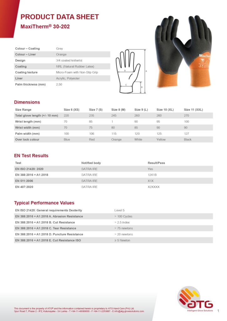 "MaxiTherm cold resistant work gloves