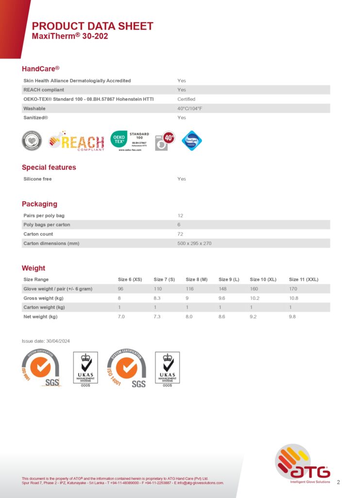 "Thermal insulated hand protection gloves