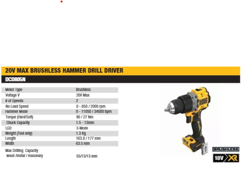 dewalt dcd805n xj distributor in maharashtra