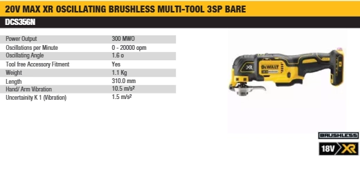 dewalt 3 speed multi tool bare unit