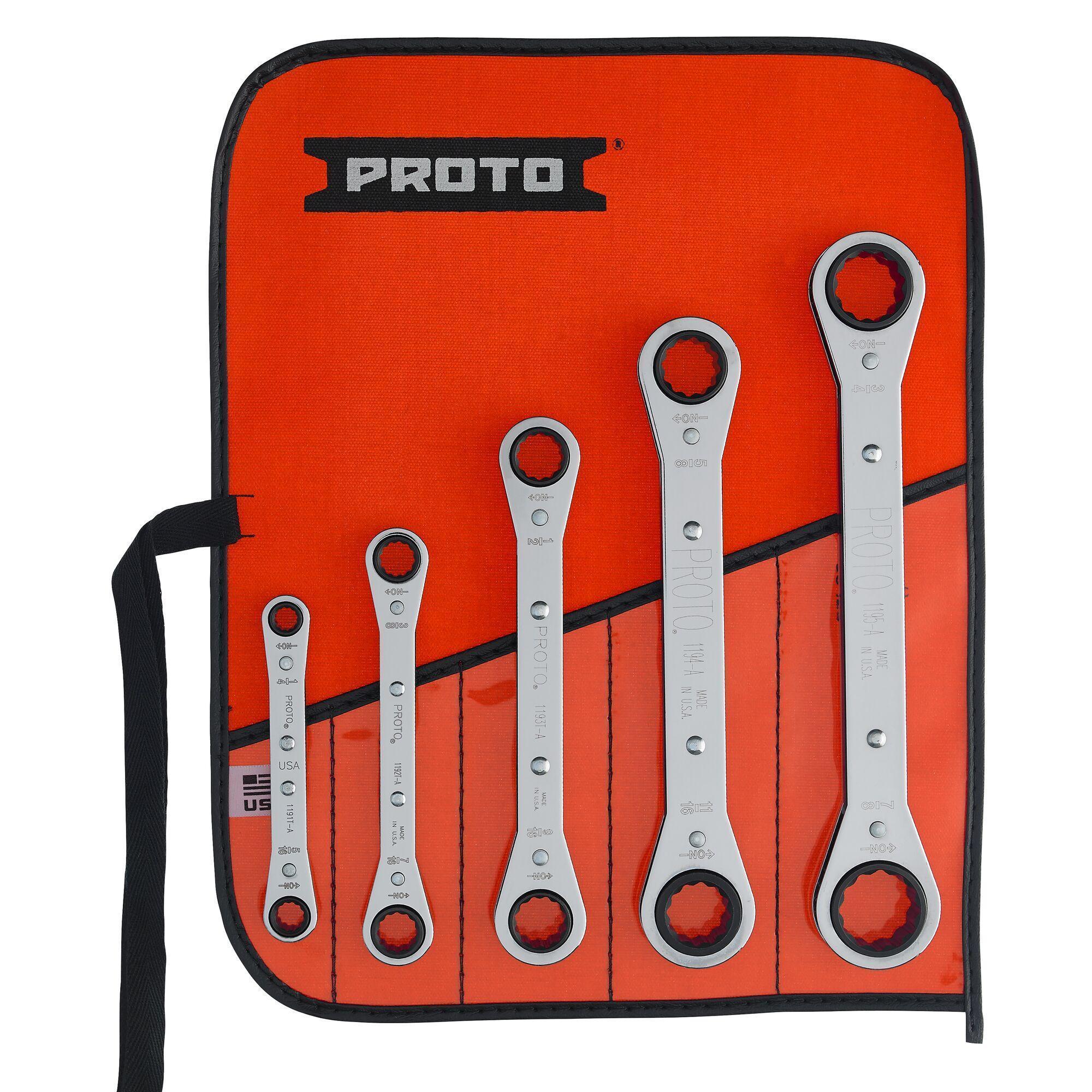 J1190A 5 PIECE RATCHETING BOX WRENCH SET - 12 POINT