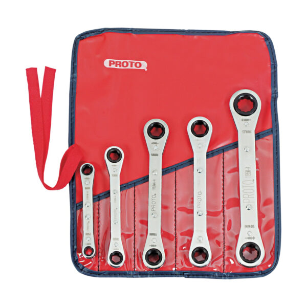 J1190MA 5 PIECE RATCHETING BOX WRENCH SET - 6 AND 12 POINT